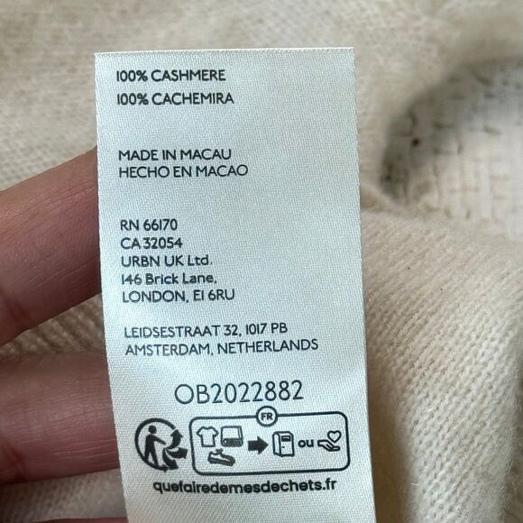 Free People Annabel 100% Cashmere Short Sleeve Sweater size XL NWOT - Picture 8 of 12